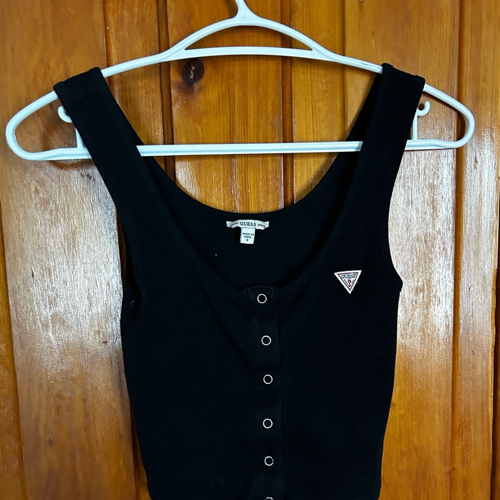 Guess size small black crop top